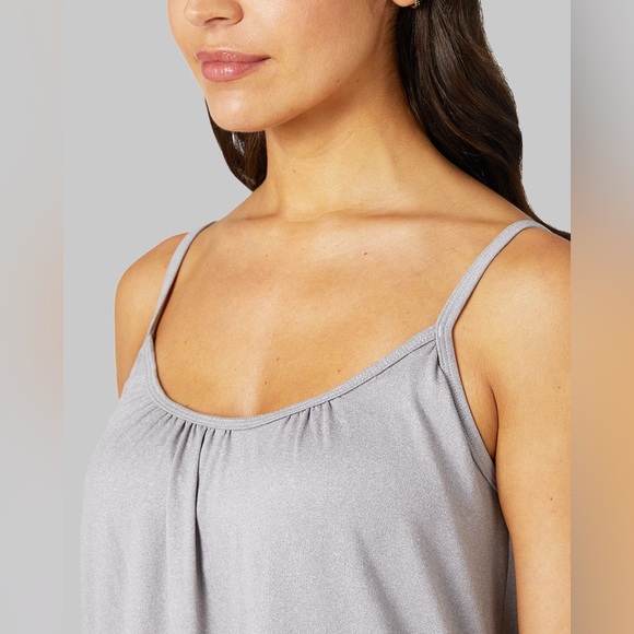 NWT 32 Degrees Women’s Cool Flowy Bra Cami, Ghost Grey Heather, Large. - Picture 5 of 6